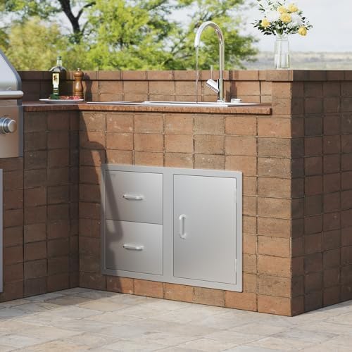 vevor outdoor kitchen drawers 32.5" w x 21.7" shown in use