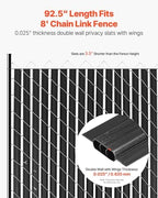 vevor bottom locking privacy slats, double-wall vertical bottom-locking shown in use