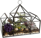 d'eco glass castle plant terrarium, centerpiece & wedding, side view