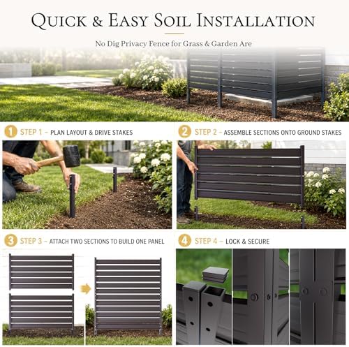 2 panel air conditioner fence, 42" h x, close-up detail