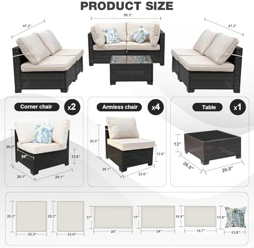 outdoor wicker patio furniture set with 28‘ fire on a desk or shelf