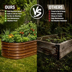 snugniture 3 pcs 4x2x1.5ft raised garden bed outdoor shown in use
