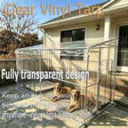 clear tarp(8*10ft(2.4*3m),clear tarps with grommets,vinyl patio enclosure, front angle view