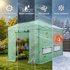 crown shades 12x8 pop up outdoor walk-in portable showing dimensions