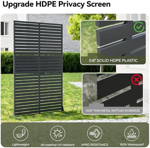 outdoor privacy screen 72" h x 47" w on a desk or shelf
