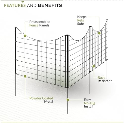 zippity 25in h black metal fence, diy fence, close-up detail