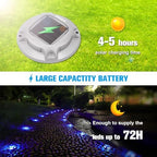 VOLISUN Solar Driveway Marker Lights Dock Marine Led Deck Outdoor 12 Pack | 2 Colors in 1,Solar Powered Waterproof Warning Step Lights for Pathway Garden Sidewalk Walkway (Blue/White)