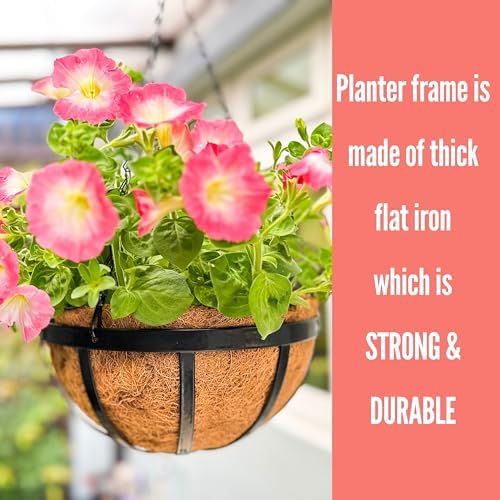 lalagreen round hanging baskets (14 in, 4 pack), view 9