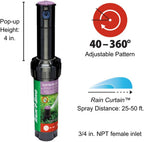Rain Bird CP5000NP Non-Potable Gear Drive Rotor, Full Circle, 26-38 Feet