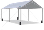 quictent 10x20 ft heavy duty car canopy galvanized, main product view
