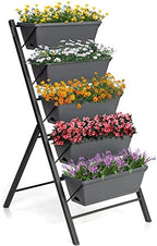 costway vertical raised garden bed, 5 tier planter, main product view