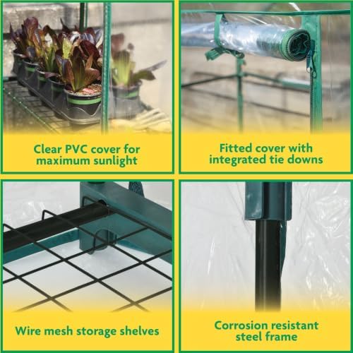 miracle-gro 4-tier greenhouse, removable shelves, clear, 23"x17"x57", package contents