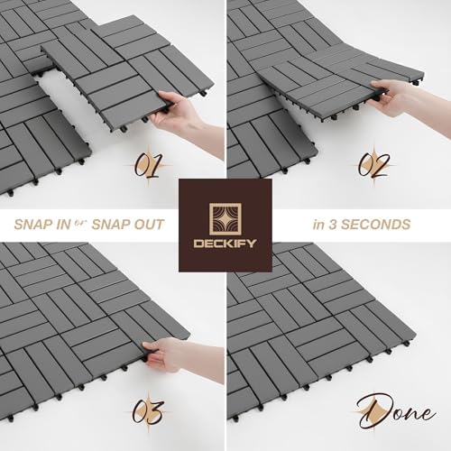 acacia interlocking deck tiles outdoor waterproof all weather, view 10