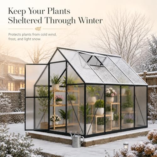 hooyeah greenhouse kits for outdoors, 6x10 ft walk-in, package contents