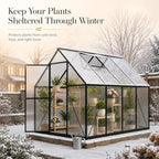 hooyeah greenhouse kits for outdoors, 6x10 ft walk-in, package contents