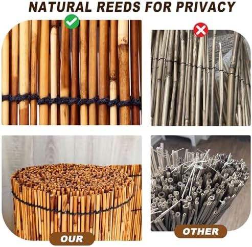 reed fencing rolls,patio privacy screen,decorative bamboo fence rolls, close-up detail