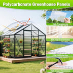quibbay 8pcs polycarbonate greenhouse panels, 6' x 4', close-up detail