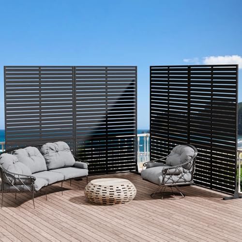 72" privacy screen outdoor privacy fence panel for shown in use