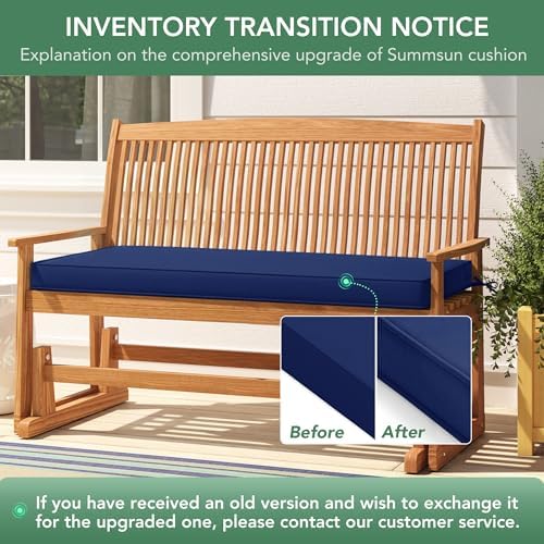 summsun outdoor bench cushion pad, 48 x 18, view 9