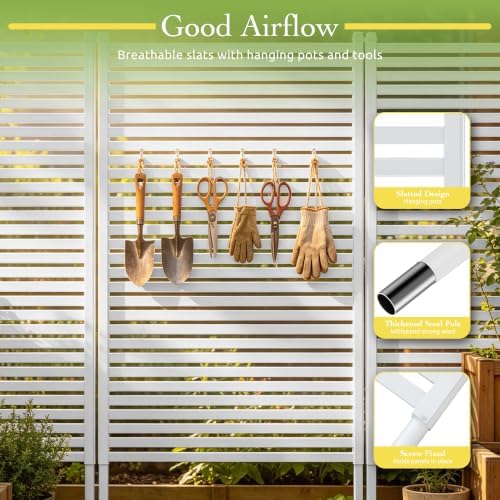 outdoor metal privacy fence screen 35 x 47, side view