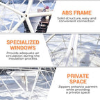 10.5ft garden dome tent, geodesic dome greenhouse with showing dimensions