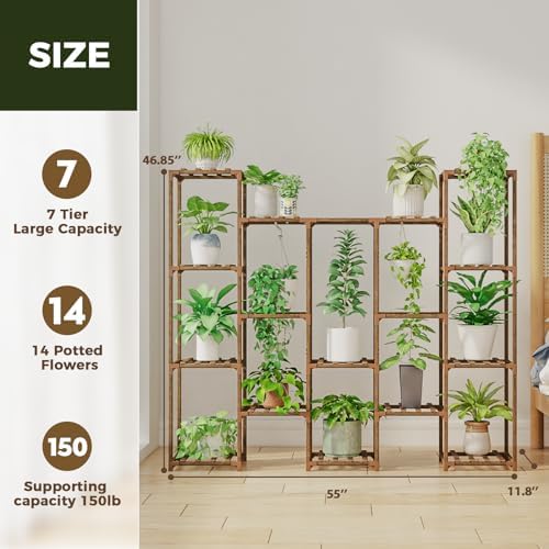 bamworld large hanging plant stand indoor tall plant, package contents