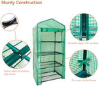 mini greenhouse for outdoor indoor,4 tier small portable showing dimensions