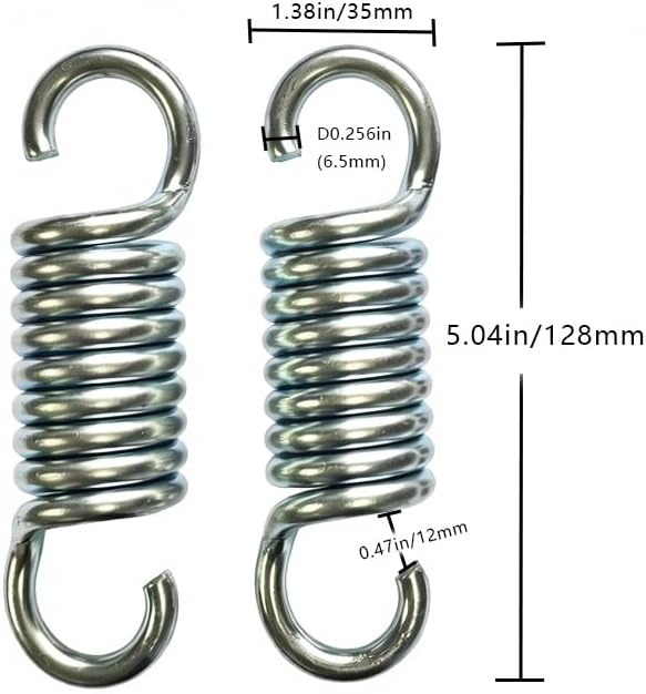 Spring Hook for Patio Swing 990lbs Capacity Hammock Accessories 5.04 Inch Galvanized Extended Hooks 2pcs