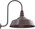 Upslope Gooseneck Large Barn Light 20" Dome | Outdoor Barn | Dark Bronze
