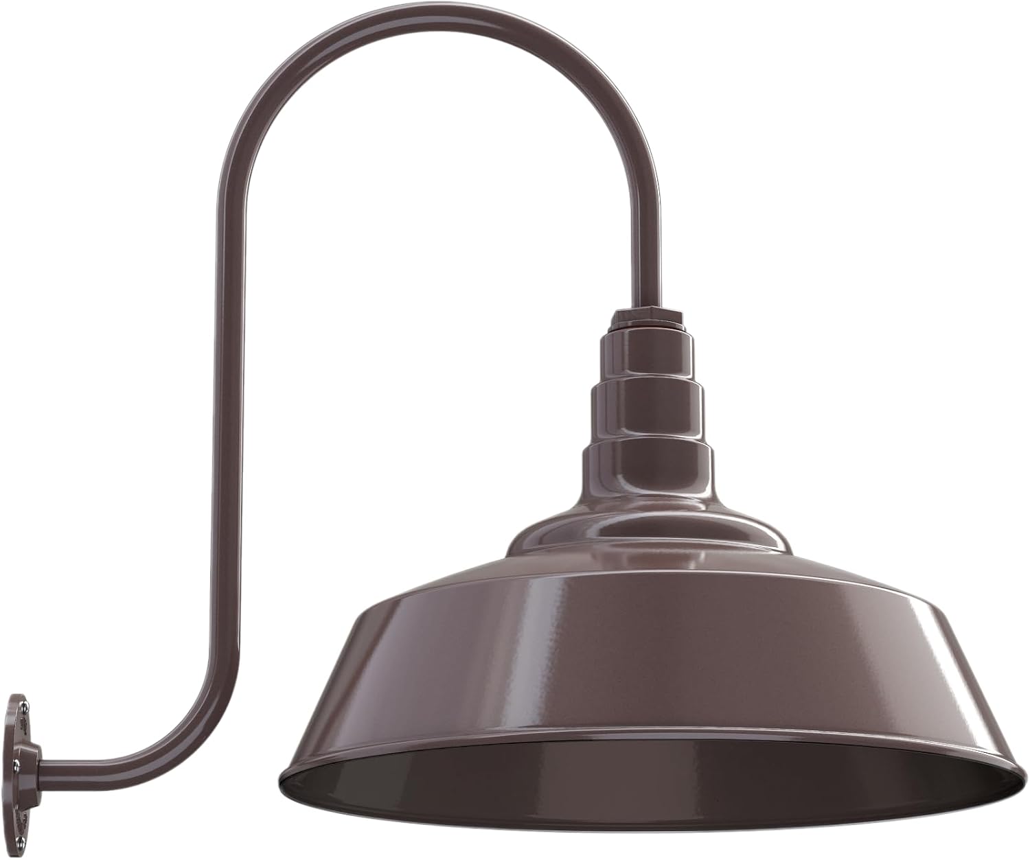 Upslope Gooseneck Large Barn Light 20" Dome | Outdoor Barn | Dark Bronze