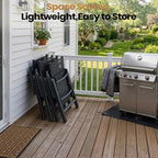 folding patio chairs set of 2, aluminum high on a desk or shelf