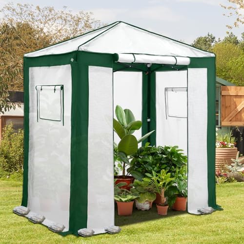 eagle peak 6x4 walk in pop up greenhouse showing dimensions