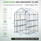 yesker greenhouse 57.5"x57"x77" walk in green house shown in use