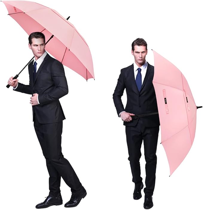 G4Free 47/54/62/68/72 Inch Automatic Open Golf Umbrella Oversize Extra Large Double Canopy Vented Windproof Waterproof Stick Umbrellas