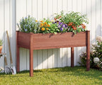 soliwood set of 2 raised garden bed with shown in use