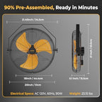 cammoo 18 inch wall mount fan with 600d, view 9