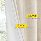 nicetown 100% absolutely blackout linen curtains with thermal, package contents