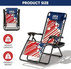 Athena Collection Zero Gravity Chair, Outdoor Lounge Chair- Us Flag | with Adjustable Pillow and Cup Holder, Reclining Camping Chair for Outside Beach Lawn Garden Patio Poolside