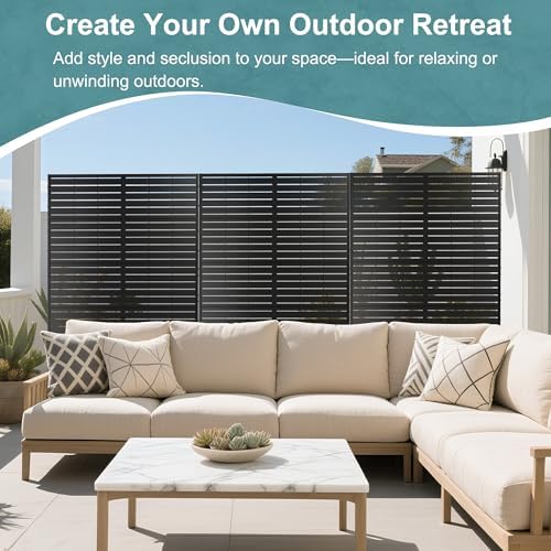 metal privacy screen outdoor freestanding privacy wall panels showing dimensions