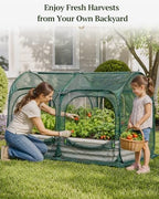 porayhut all-in-one raised garden bed and crop cage, front angle view