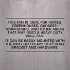 hurricane pro high velocity oscillating wall fan, 3, front angle view