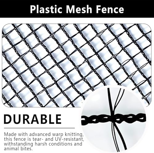 poyee deer fence netting 4x100ft plastic mesh netting showing dimensions