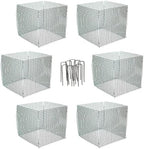 6 new small wire plant protectors, 12" square on a desk or shelf