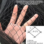 junflying bird netting 7.5x100 ft, 1/2" mesh heavy shown in use
