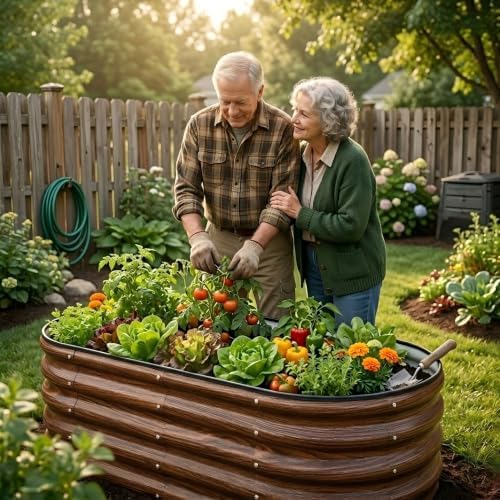 snugniture 3 pcs 4x2x1.5ft raised garden bed outdoor showing dimensions