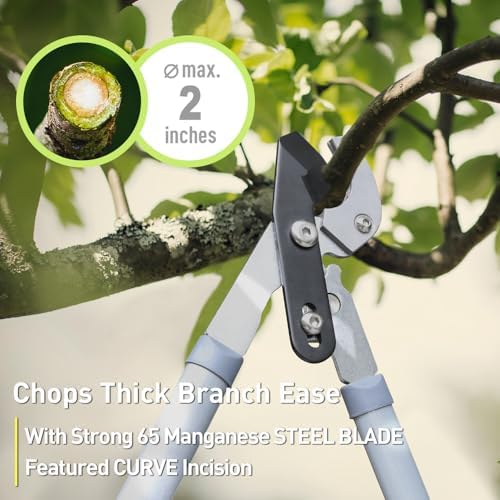 altdorff garden loppers pruning shears, updated 3pcs hedge, close-up detail