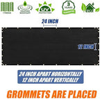 amgo 5' x 12' fence privacy screen, heavy showing dimensions