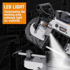 maxxt 2-in-1 band saw with table saw base on a desk or shelf