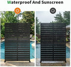 sunyrisy 2pack metal outdoor privacy fence screen for, package contents