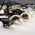 goothy 50ft outdoor globe string lights, g40 patio, close-up detail